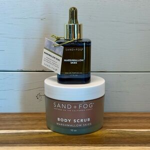 Sand + Fog Marshmallow Skies Scented Oil Dropper and Body Scrub Set Full Size